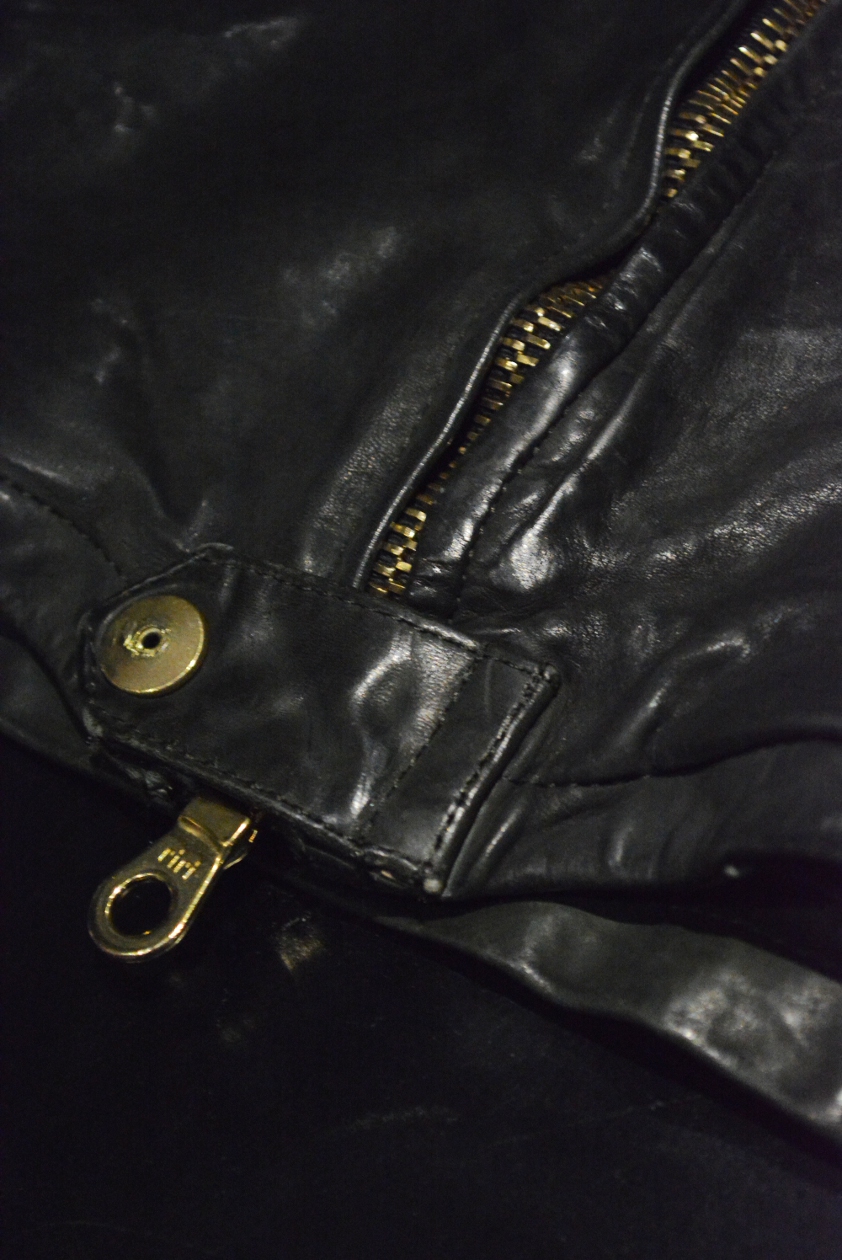 1447-01 ベルギーショルダー製品染め シングルライダース 2015S/S