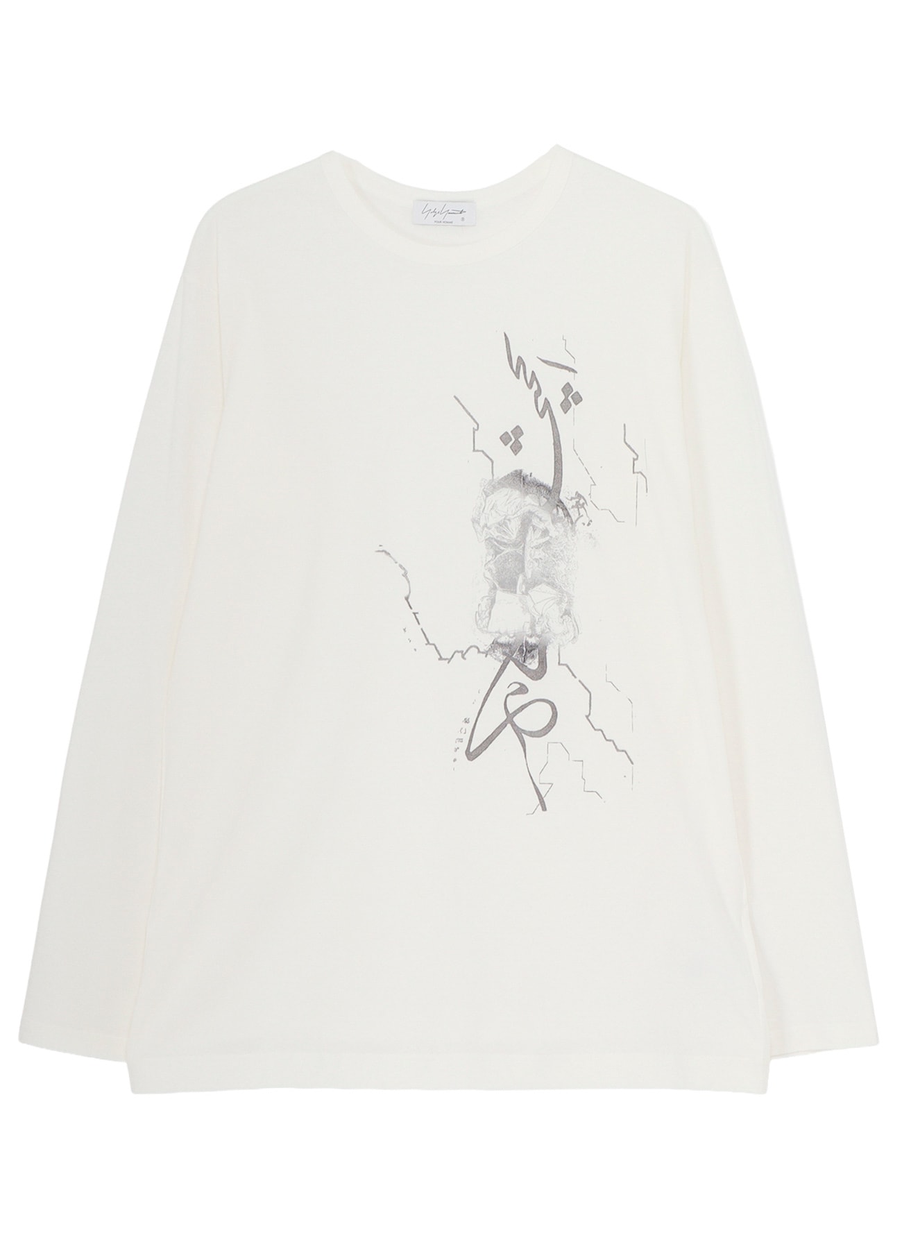 30/-COMBED SINGLE JERSEY BASIC LONG SLV PT A(FREE SIZE Off White