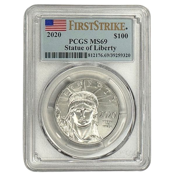2020 1 oz Platinum Eagle PCGS MS69 First Strike - Hero Bullion