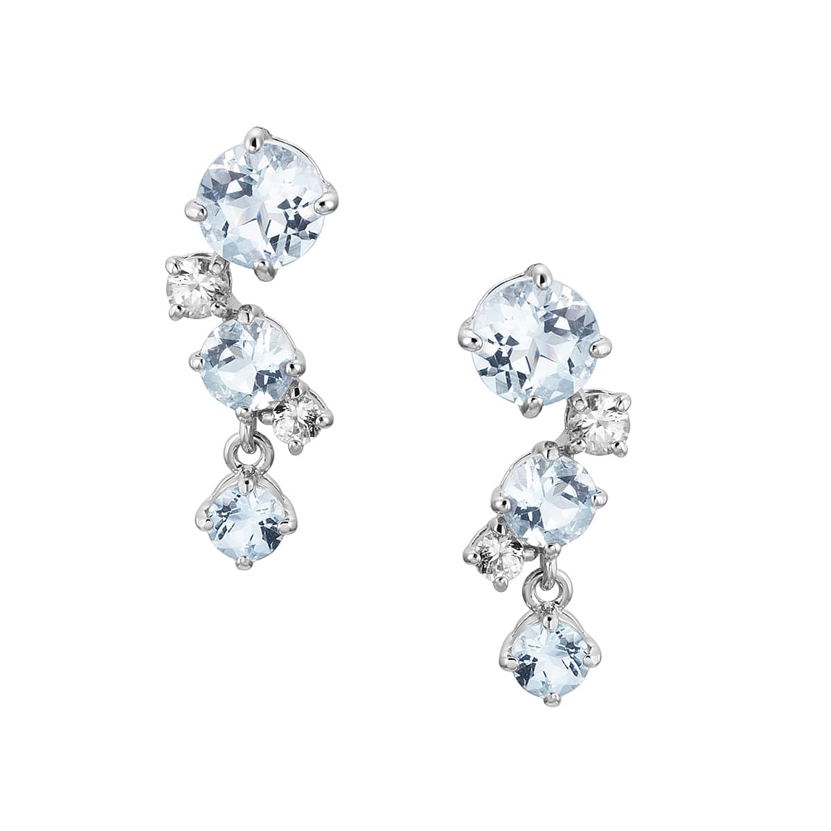 プラチナアクアマリンピアス(RPE370-003)|TSUTSUMI（ジュエリーツツミ