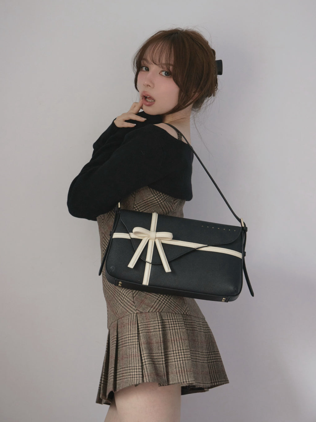 ANDMARY】Valentine ribbon leather bag