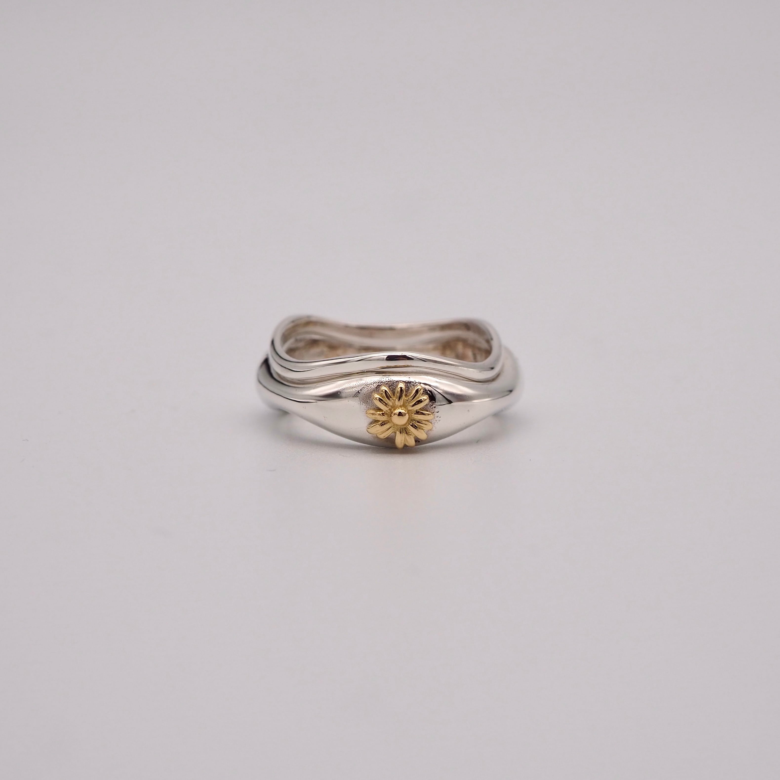 wv three ring (2ring set)（ストーン1個 ver.） | nanagu