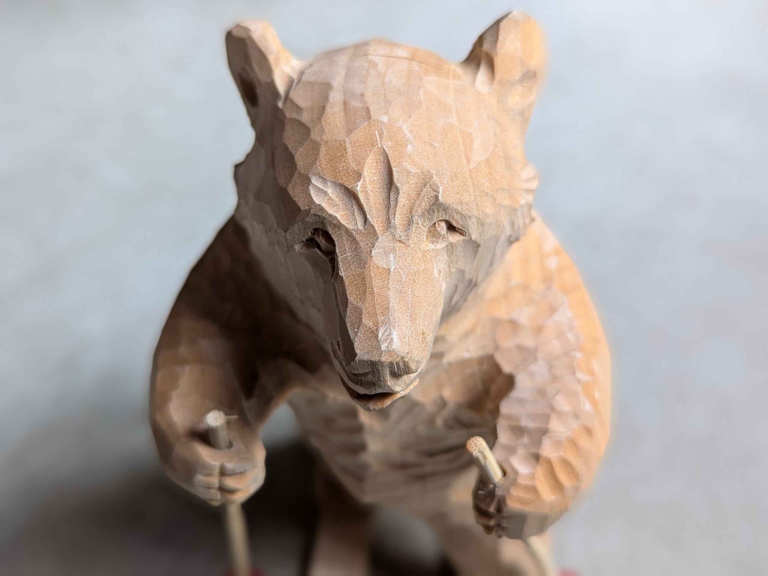 上西捷敏 スキー熊 #1 | 木彫りの熊 | inoya | Basic Life Store