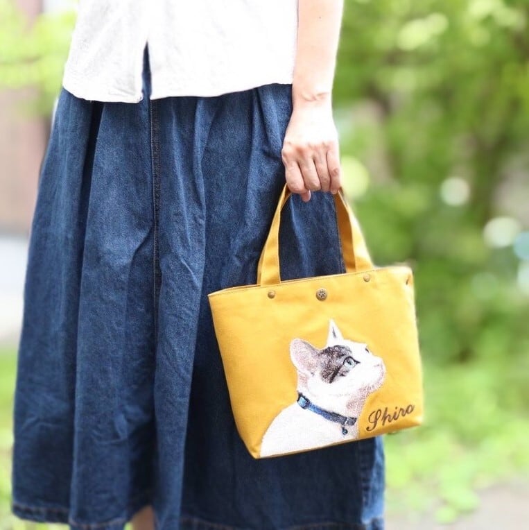 うちの子刺繍洗えるランチトート | Little ones * リトルワンズ *