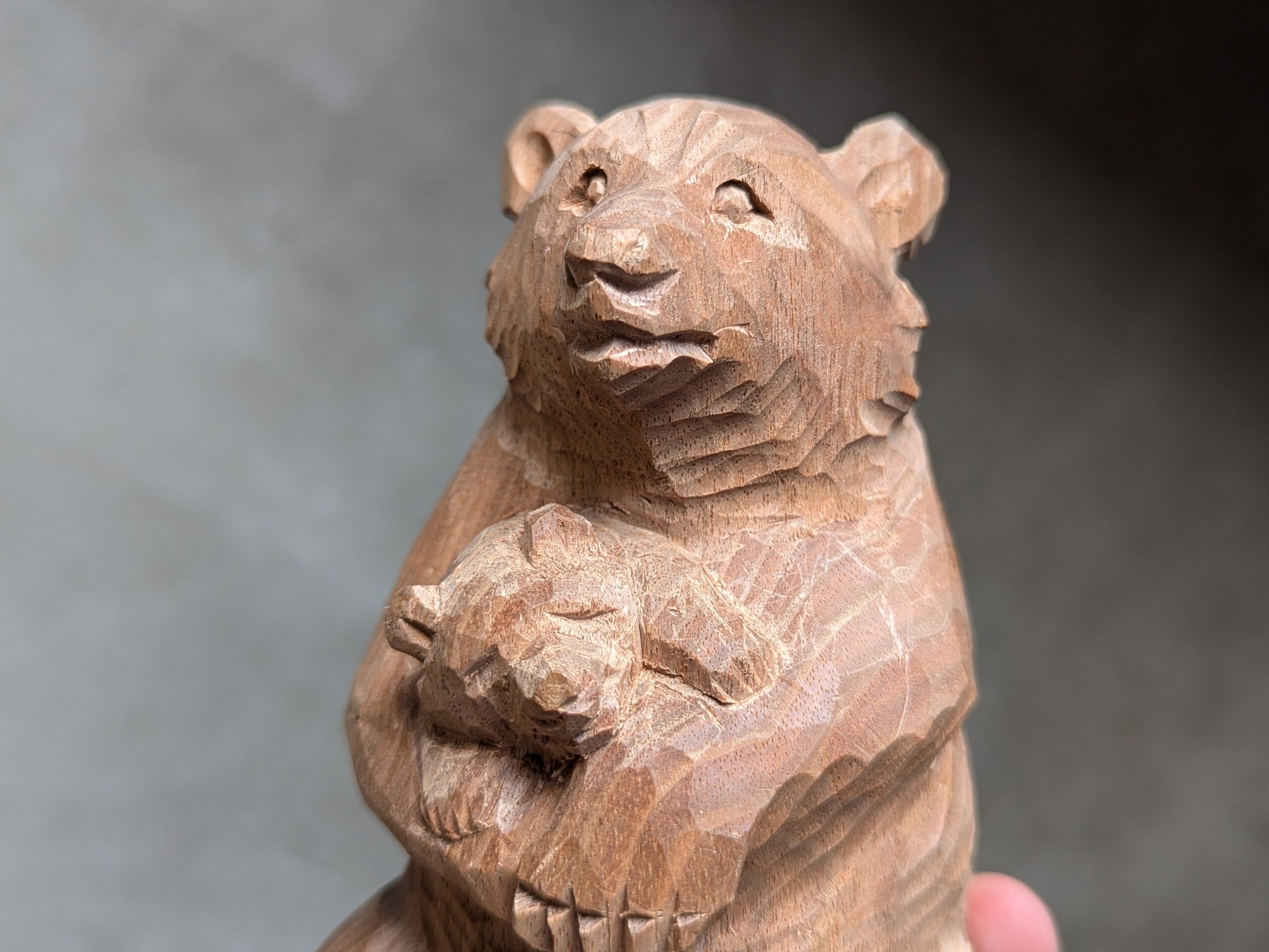 上西捷敏 親子熊 #1 | 木彫りの熊 | inoya | Basic Life Store