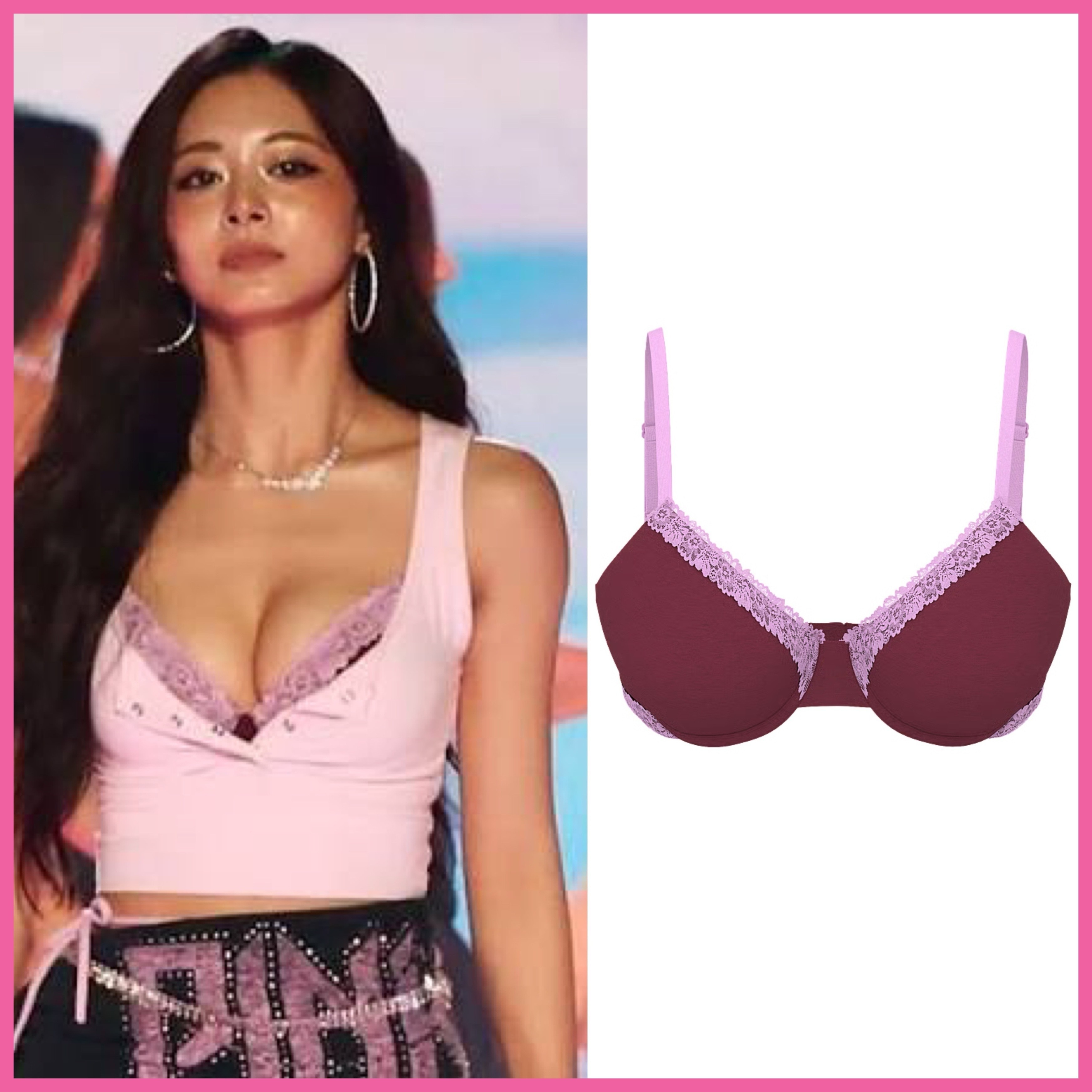 PINK】2025ヴィクトリアズシークレット TWICE Tzuyu着用 ブラ