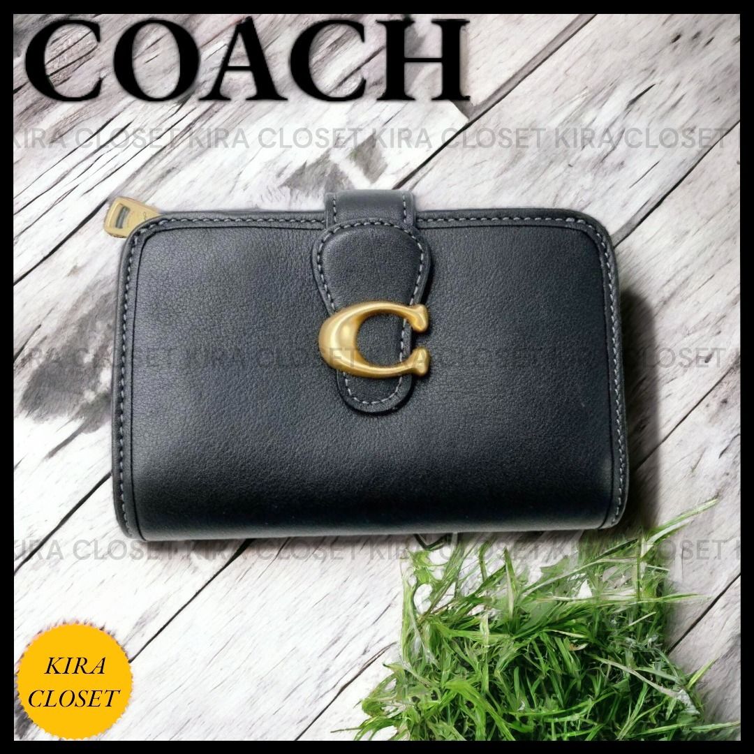 大人気 COACH タビー ミディアム ウォレット ブレイド ブラック (Coach
