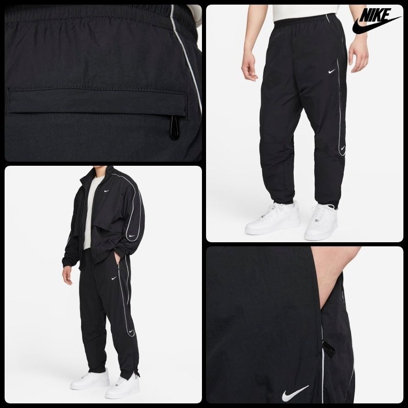 ナイキ】ウーヴン パンツ Nike Solo Swoosh Track Pants Black (Nike