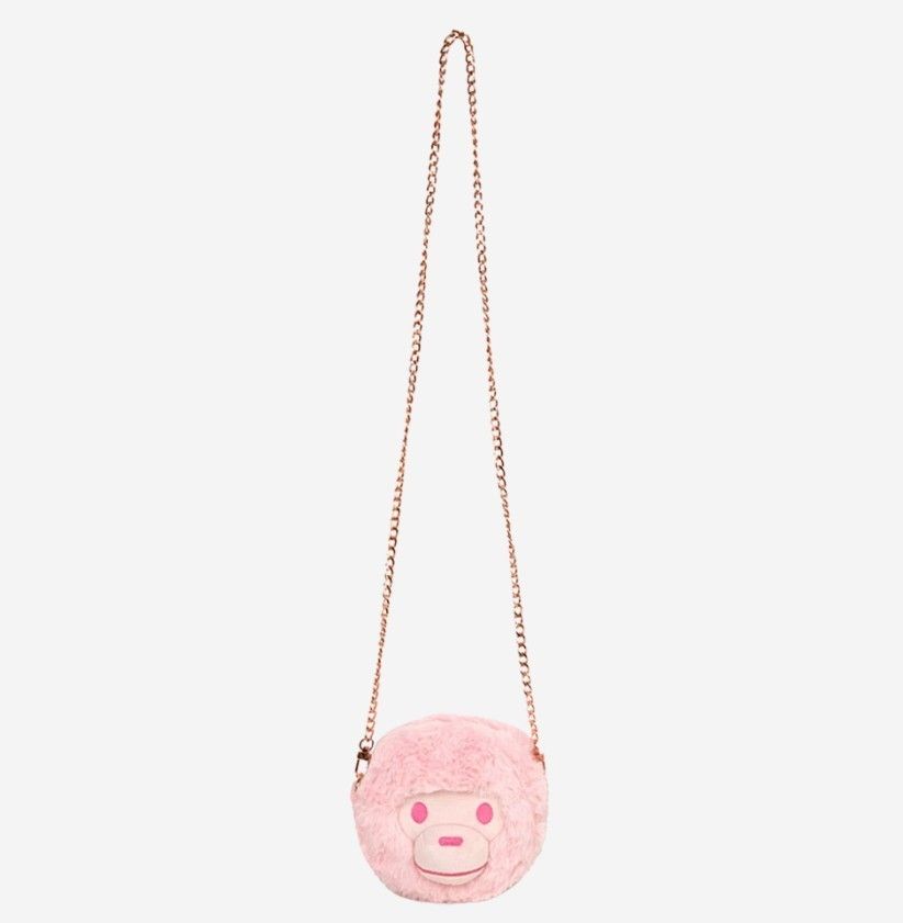 A BATHING APE】 BAPE Baby Milo Plush Crossbody Bag Pink (A BATHING