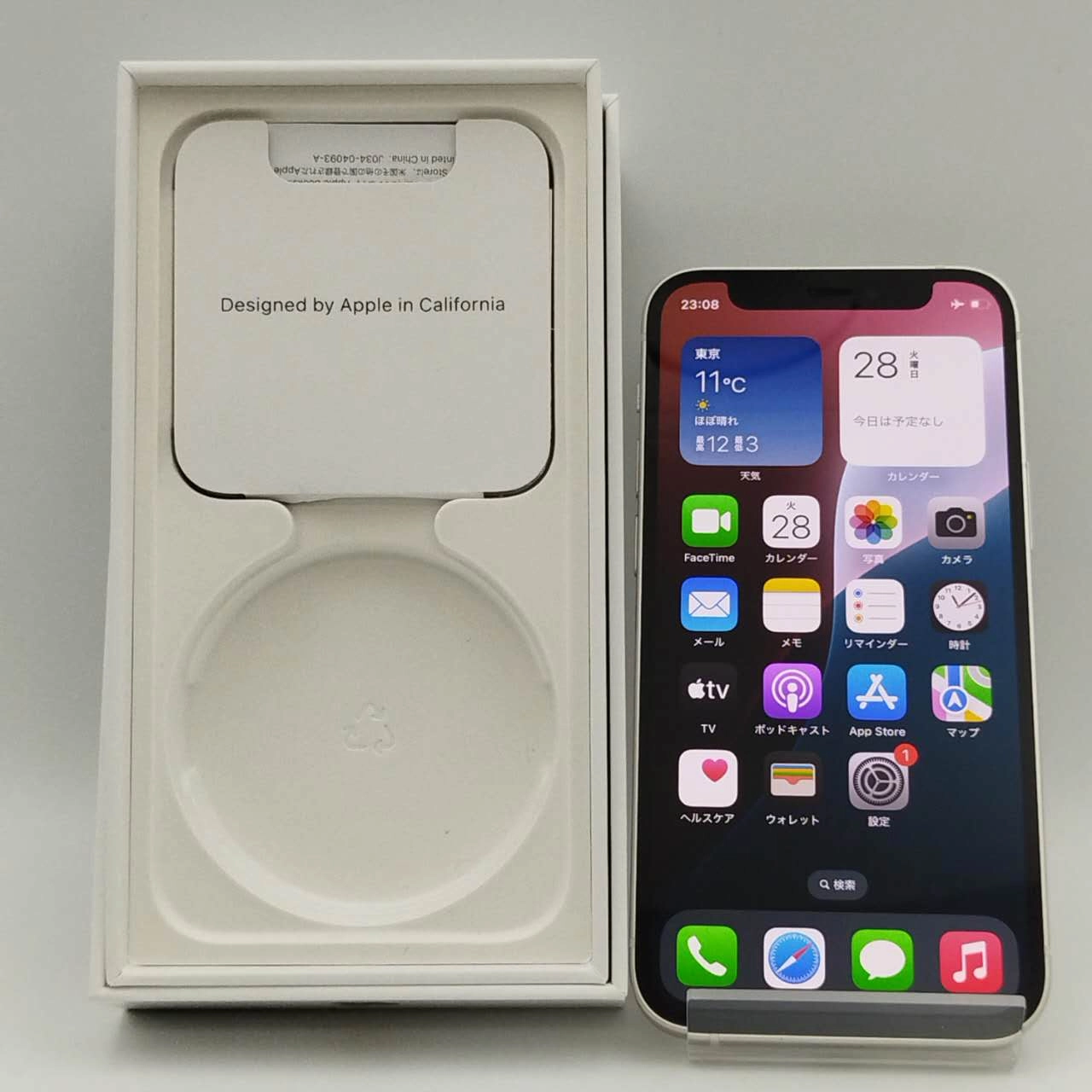iPhone12 mini 128GB ホワイト MGDM3J/A au版SIMフリー | 中古スマホ