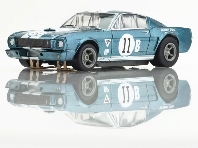 AFX 1965 Shelby Mustang GT350R Mark Donohue Blue/White Mega G+ HO