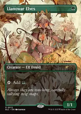 012)□ボーダーレス□《ラノワールのエルフ/Llanowar Elves》[SLC] 緑