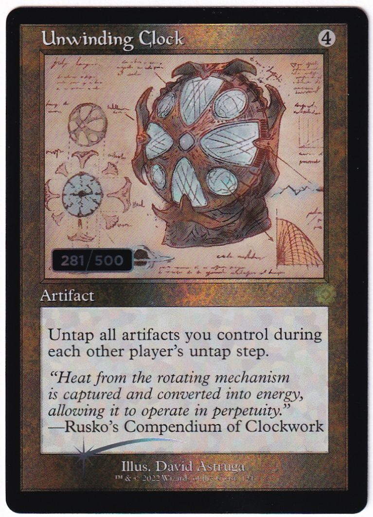 ダブルレインボウ・Foil】(124)□設計図□《巻き戻しの時計/Unwinding
