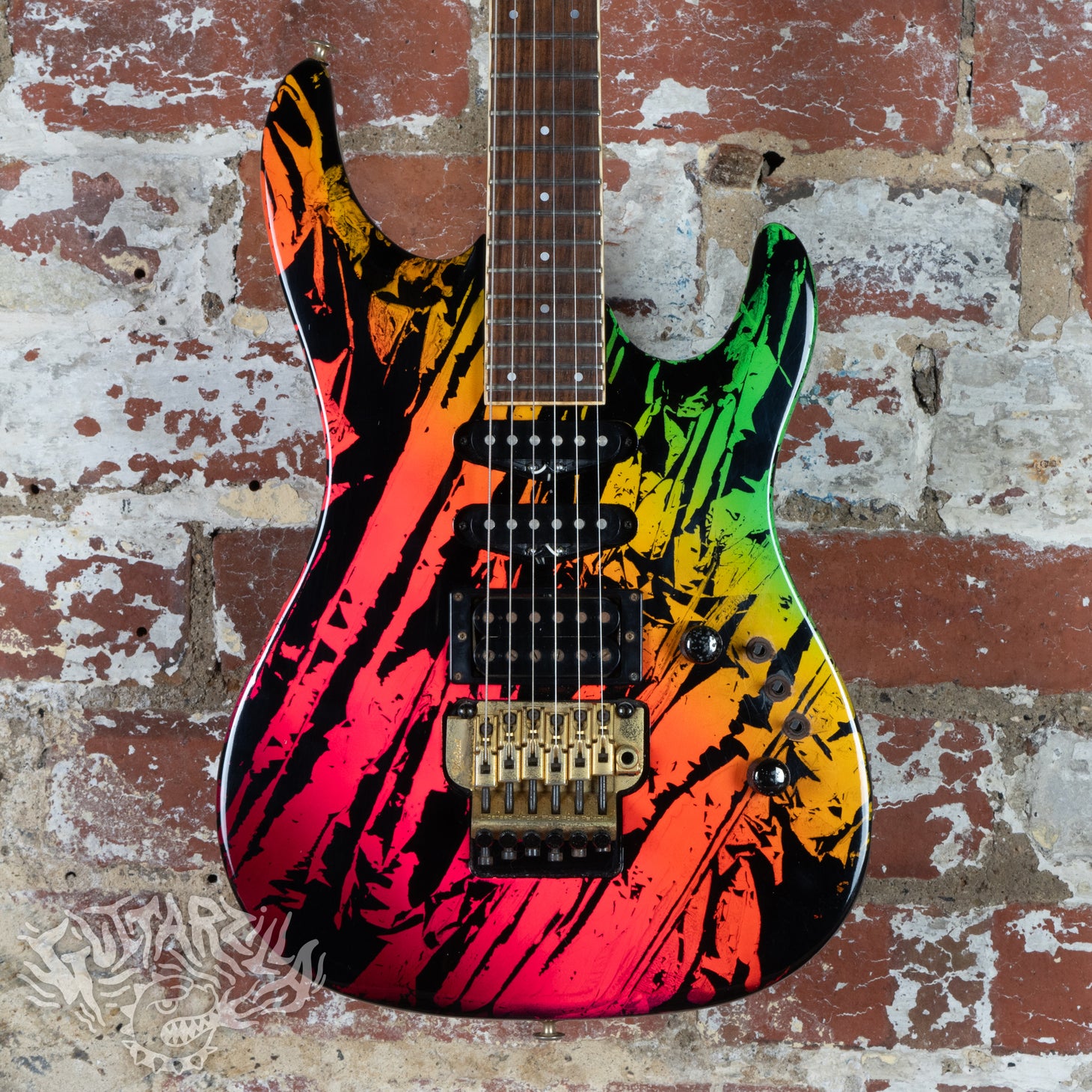 Aria Pro II MA-650 Magna Series 1990's Rainbow Splatter MIJ Japan