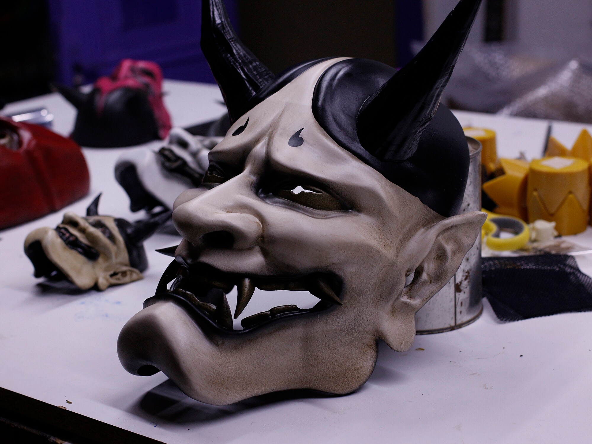 Hannya Mask Oni Yokai Japanese Inspired Wearable and for Wall