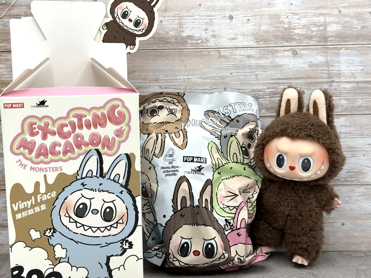 AUTHENTIC POP MART LABUBU The Monsters Tasty Macarons Chestnut