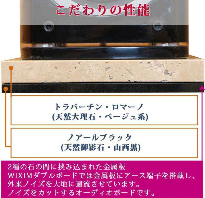 楽天市場】大理石オーディオボードトラバーチン×ノアールブラック