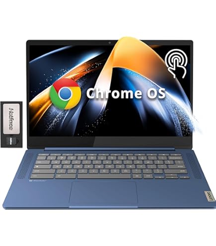 Lenovo Slim 3 Chromebook, 14″ FHD IPS Touchscreen Laptop, MediaTek