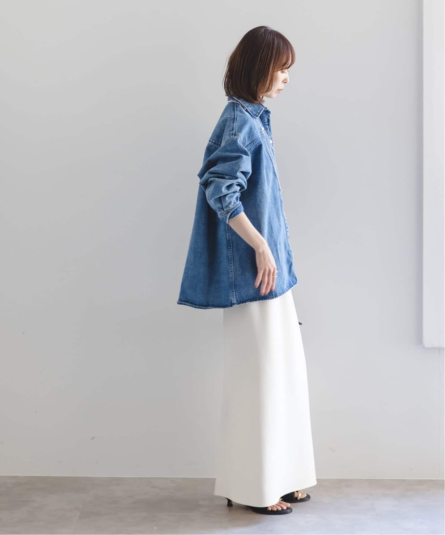 追加》【洗える】コンフォートジャージーライクタイトスカート 3