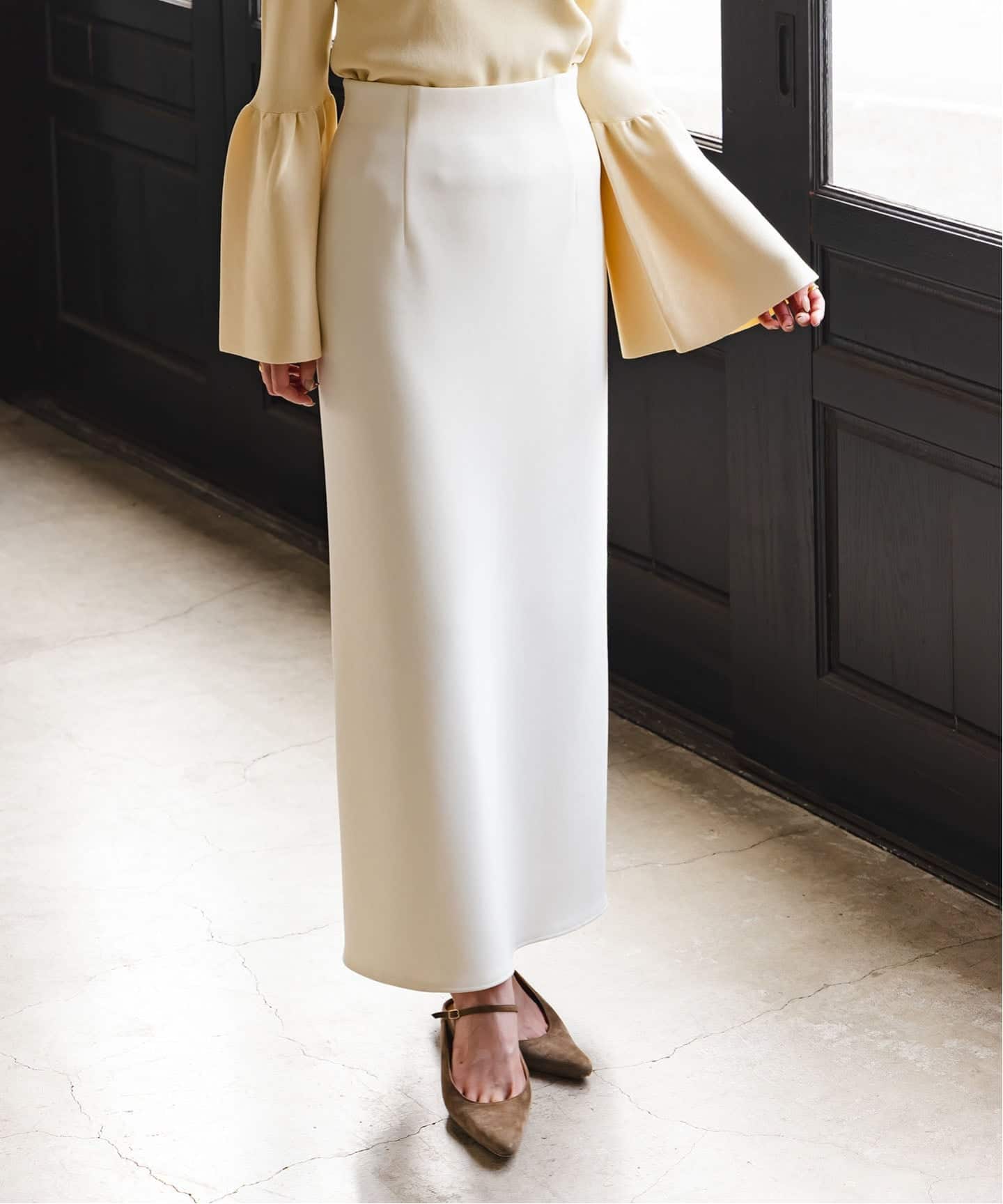 追加》【洗える】コンフォートジャージーライクタイトスカート 4