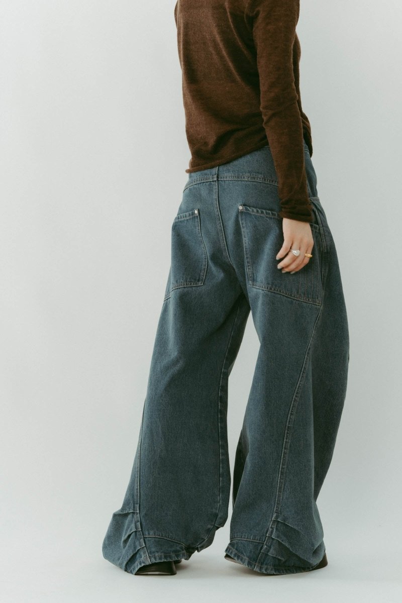 tuck design denim pants/denimblue | KNUTH MARF