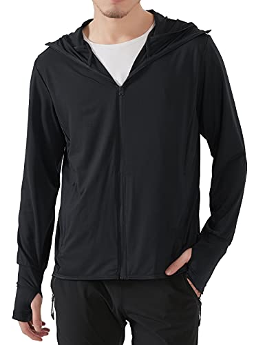 Locachy Men's UPF 50+ Sun Protection Outdoor Lightweight Full Zip