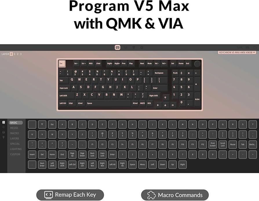 Amazon.com: Keychron V5 Max Custom Wireless Mechanical Gaming