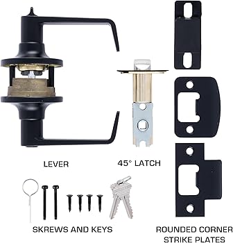 BRINKS Commercial - Light Duty Privacy Door Lever, Matte Black