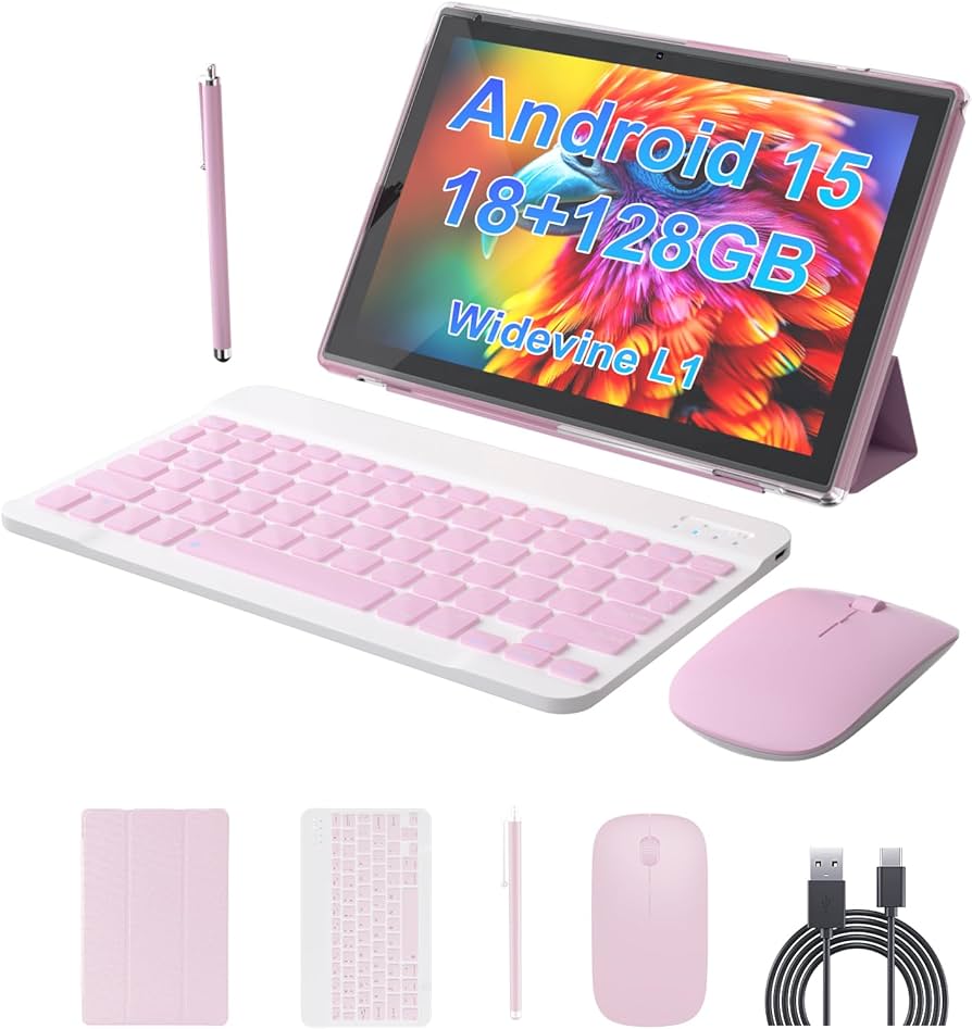 Amazon.com : Android 15 Tablet 10 inch Tablet 2 IN 1 Tablets with