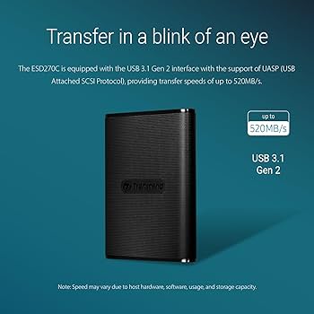 Amazon.com: Transcend ESD270 1TB External SSD for iPhone16/15/iPad