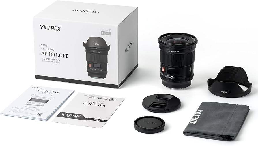 Amazon.com : VILTROX AF 16mm f/1.8 FE Lens for Sony, LCD Screen