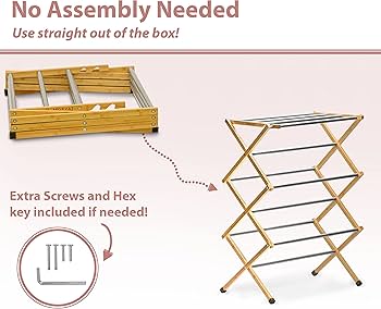 Amazon.com: Morvat Premium Bamboo Wooden Folding Clothes Drying