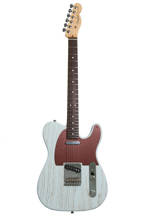 Fender FSR American Telecaster Rustic Ash - Sonic Blue | Sweetwater