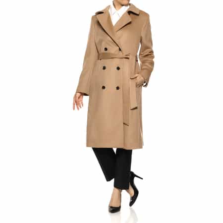 カシミヤ素材 ベルテッドダブルコート（2244995）｜BARNEYS NEW YORK