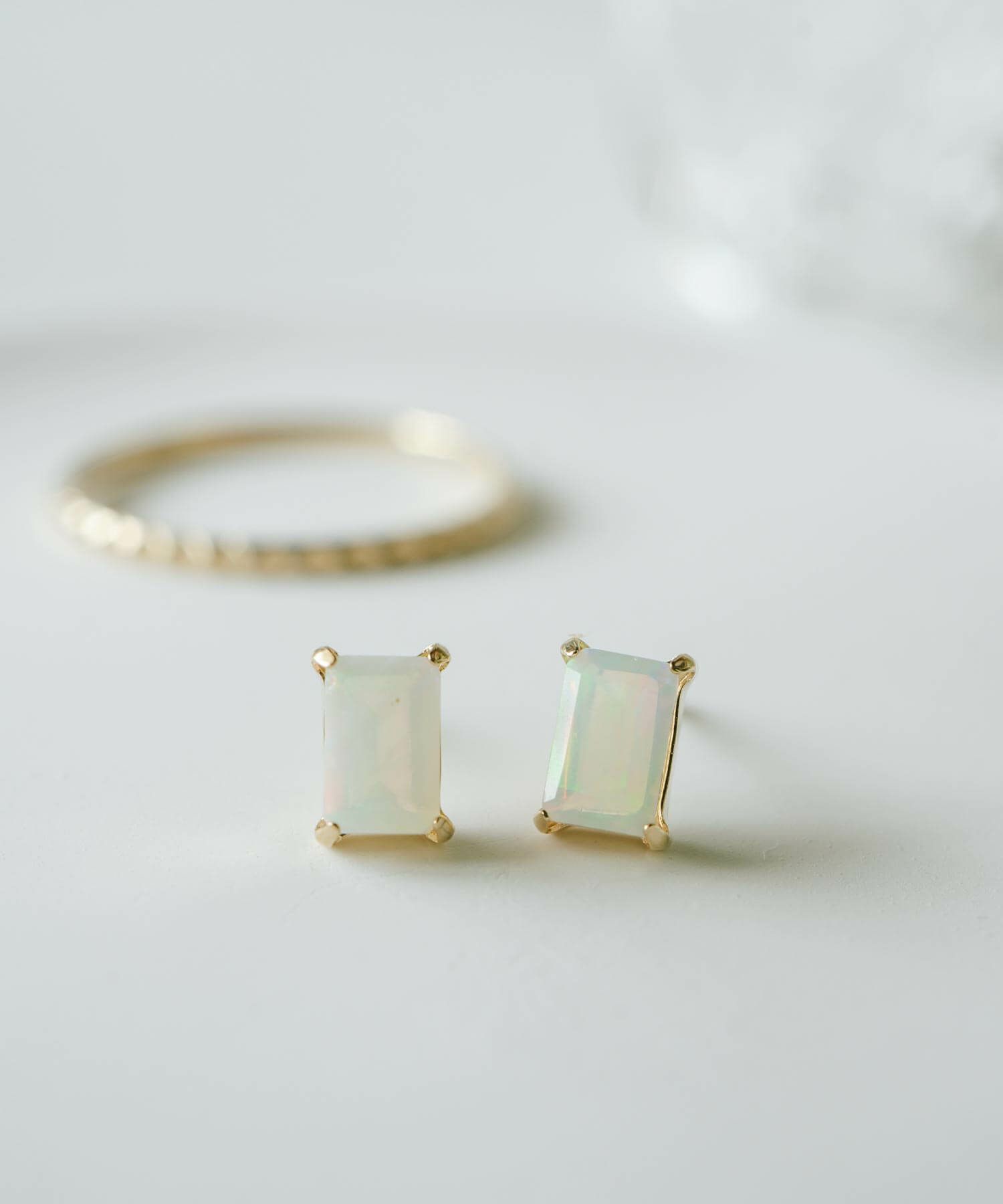 オパール 天然石 ピアス 10K 【tetra-iris テトラ・イリス】 | Ops