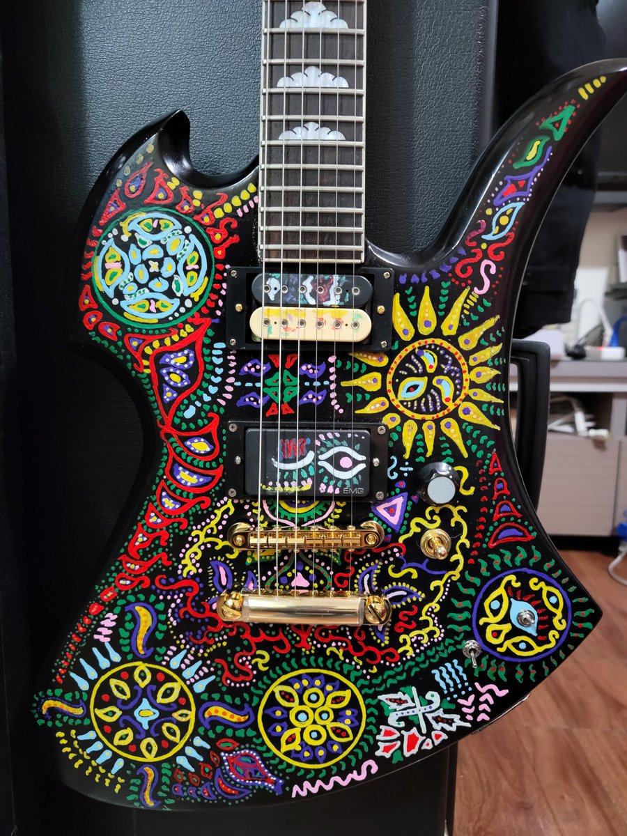 HIDE モデル MG145X サイケペイントギター 改造完了！！！ 改造成480X