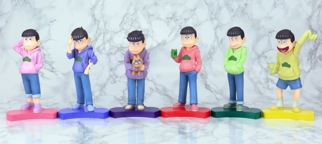 TVアニメ「おそ松さん」のノンスケールフィギュア6体の予約受付開始