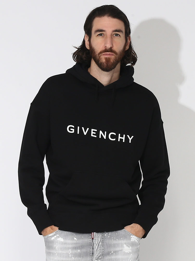 GIVENCHY (ジバンシィ) ロゴプリント プルオーバー パーカー
