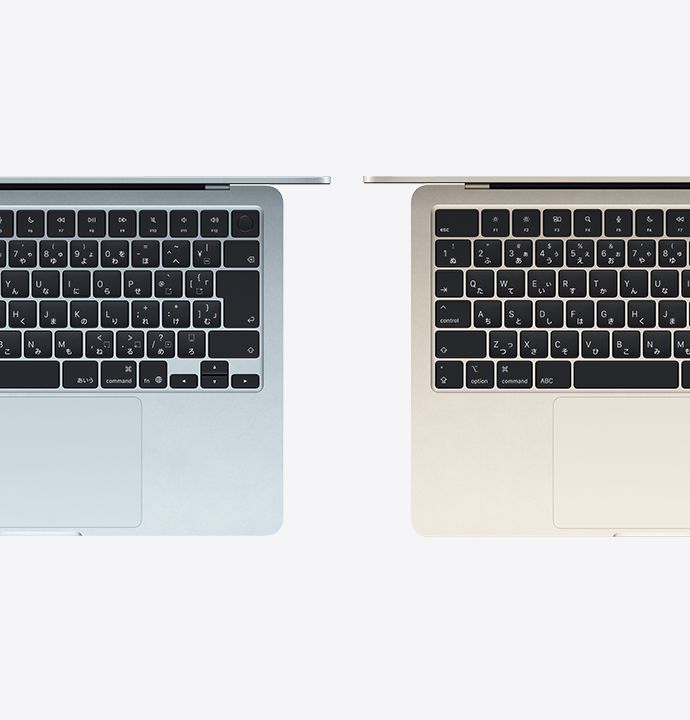 MacBook Air、13インチ、M4チップ、10コアCPU、8コアGPU、ミッドナイト