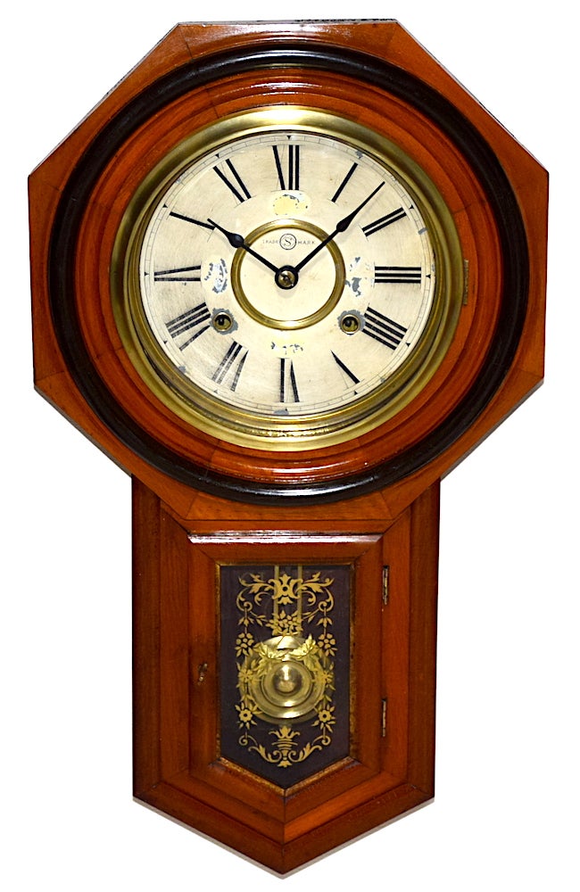 地球馬 尾張時計 ダルマ柱時計 8日巻 ボンボン時計 地球馬 尾張時計