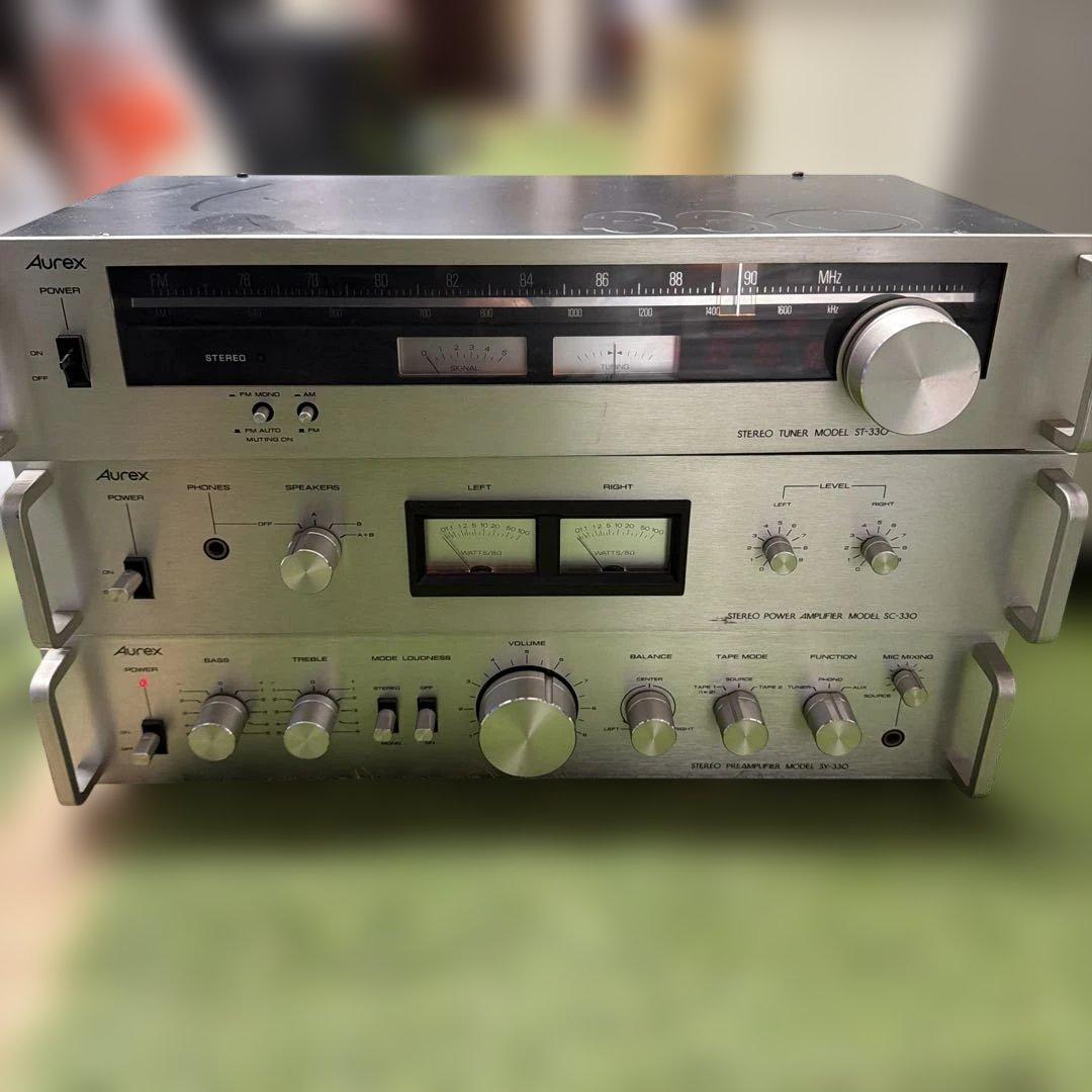 Aurex ステレオアンプチューナー フル Yahoo!オークション -「aurex」(チューナー) (オーディオ機器)の落札