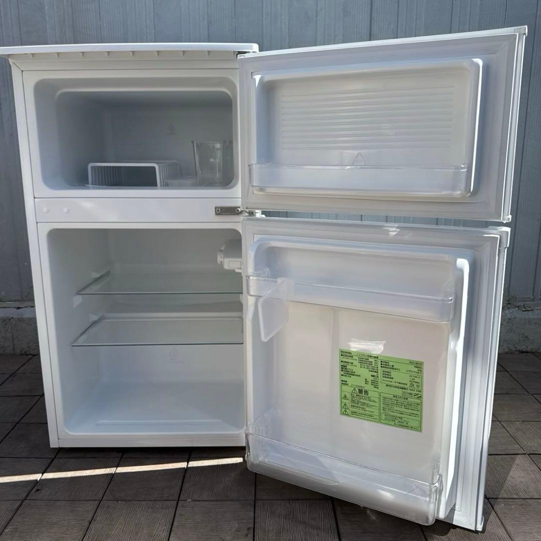 美品 アイリスオーヤマ 2021年製 冷蔵庫 90L コンパクト 小型 静音