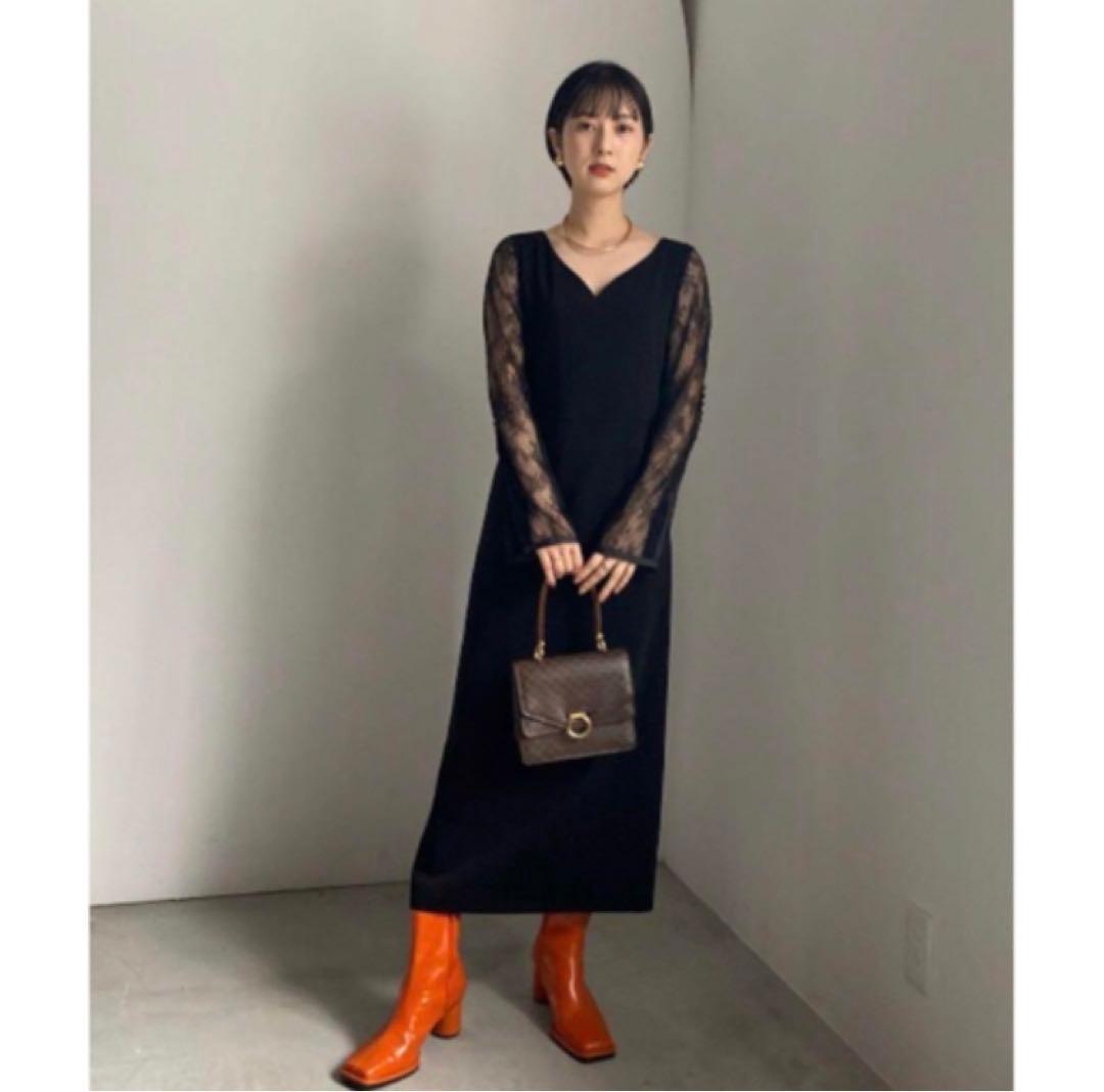 美品☆Ameri VINTAGE 完売レースドレス M Ameri VINTAGE アメリヴィンテージ アッパーエンブロイダリーレース