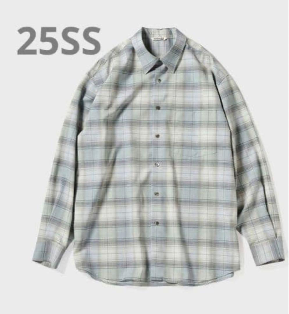25SS AURALEE SUPER LIGHT WOOL チェックシャツ 3 AURALEE(オーラリー)】SUPER LIGHT WOOL CHECK SHIRT (A23AS01LC