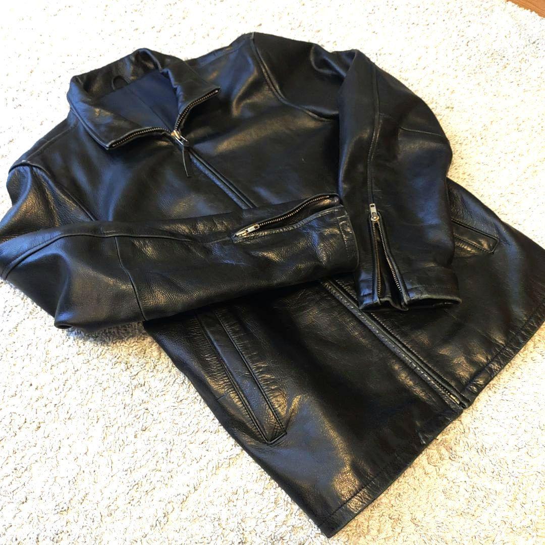 牛革 シングルライダース Single leather jacket with collar | Kadoya official online shop