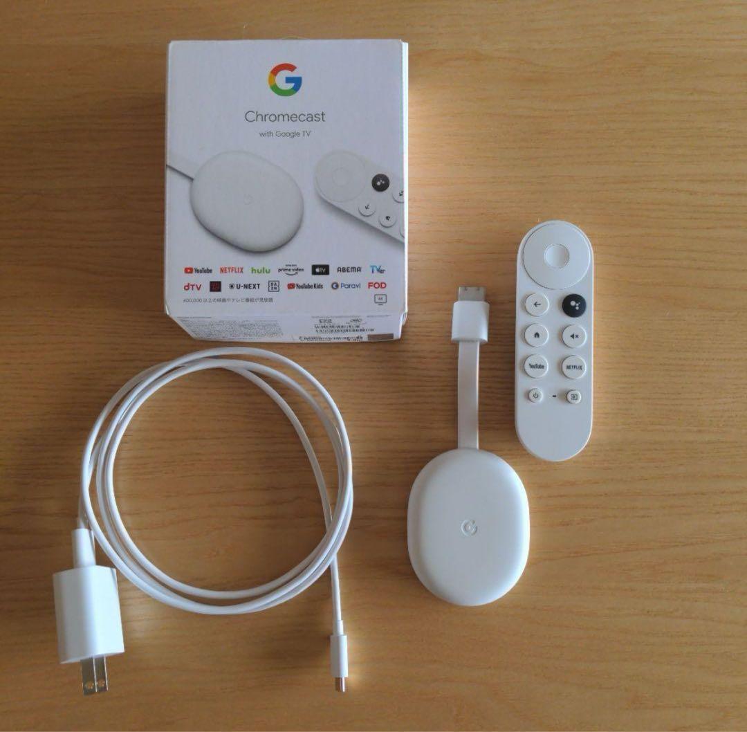 美品 4K版 Chromecast with Google TV クロームキャスト Chromecast with Google TV(スカイ) GA01923-JP