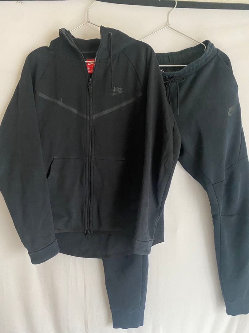 【チー牛】 Nike テックフリース　上下セット　黒 Nike】 Tech Fleece テックフリース上下セットアップ (Nike