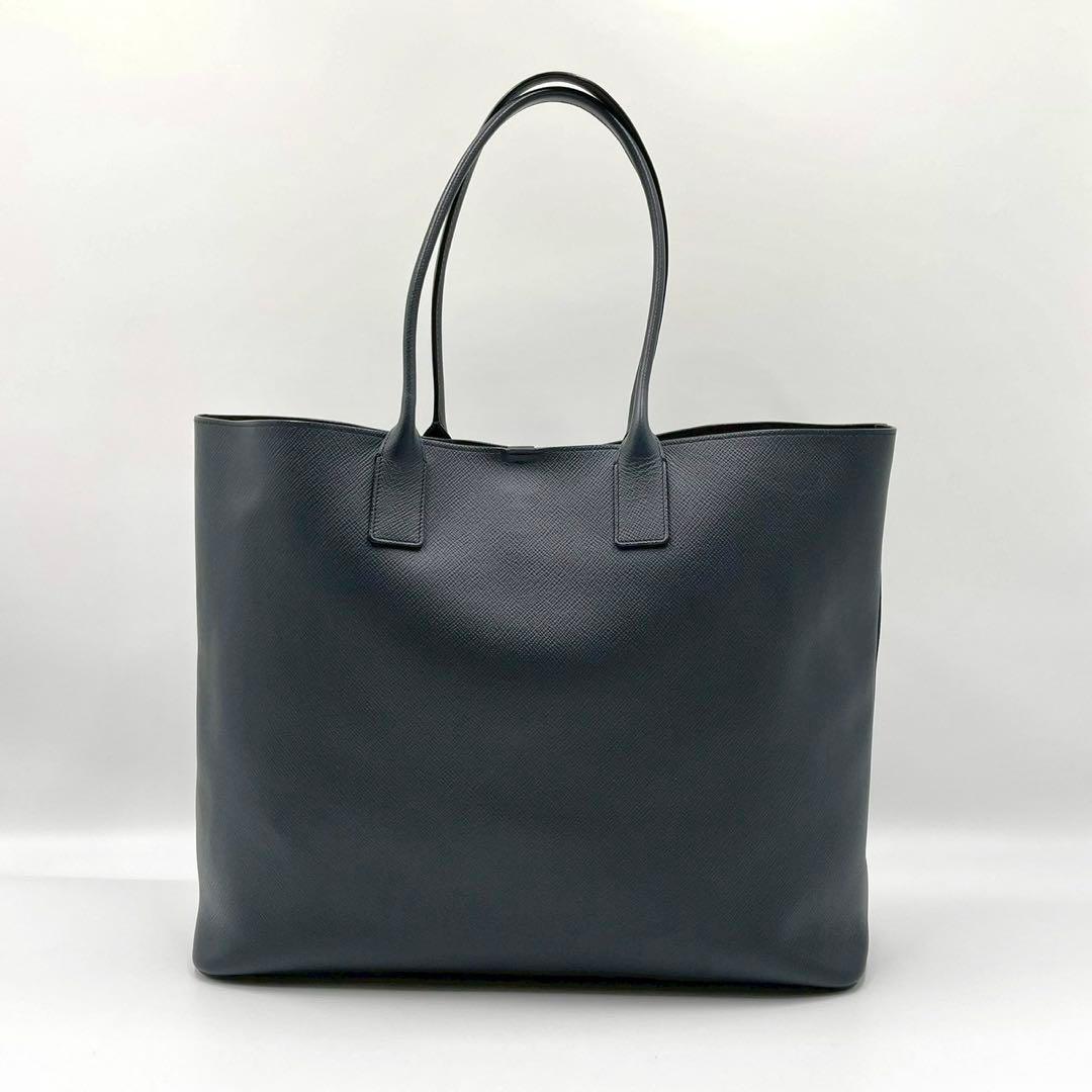 極美品】Smuthon スマイソン トートバッグ ネイビー オールレザー 紺