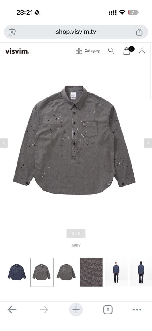 トップス visvim 26ss 1910 P.O. CHAMBRAY L/S 1910 P.O. CHAMBRAY L/S-1910 P.O.シャンブレーロングスリーブ-visvim