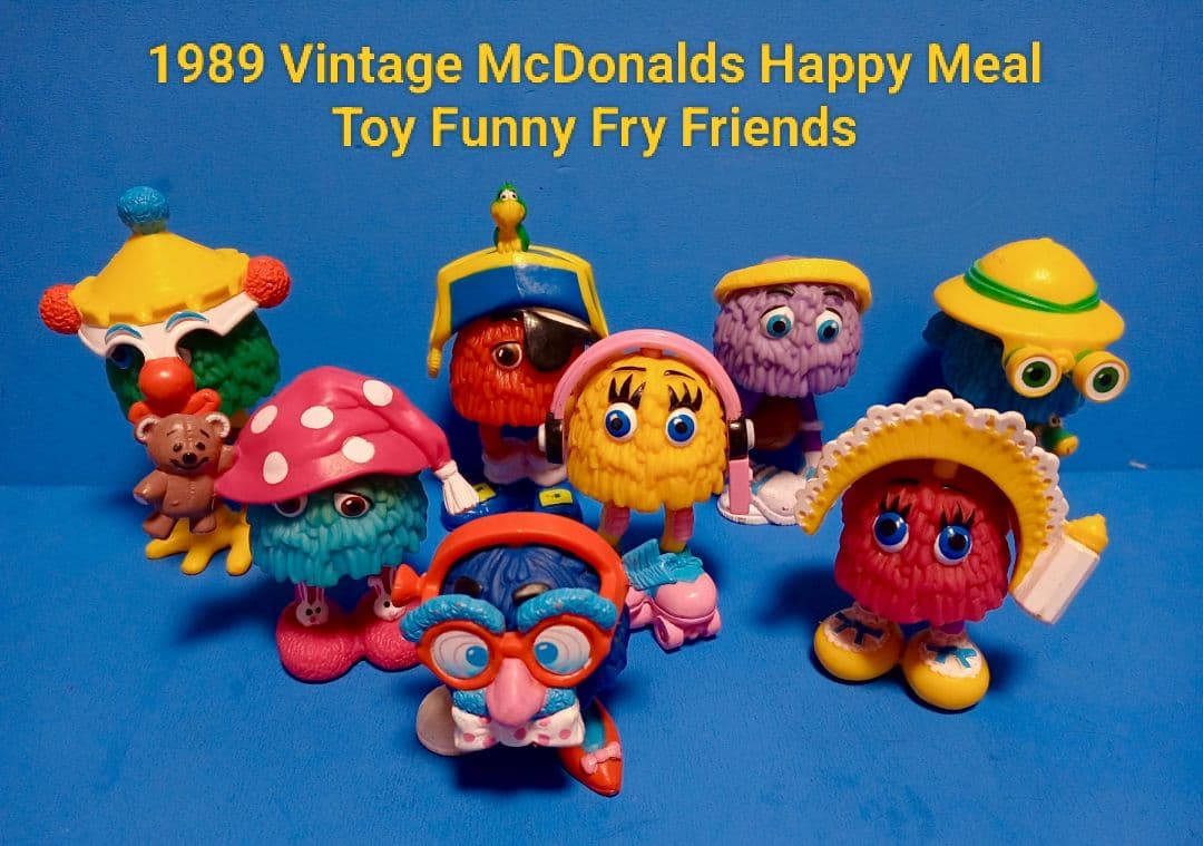 1989年マクドナルドミールトイ フライキッズ フライガイ８種コンプリ McDonald's/マクドナルド・Fry Kids/フライキッズ・Funny Fry Friends